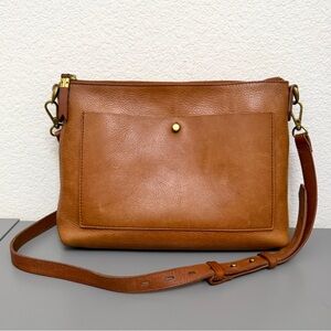 Madewell Transport Brown Leather Crossbody Bag